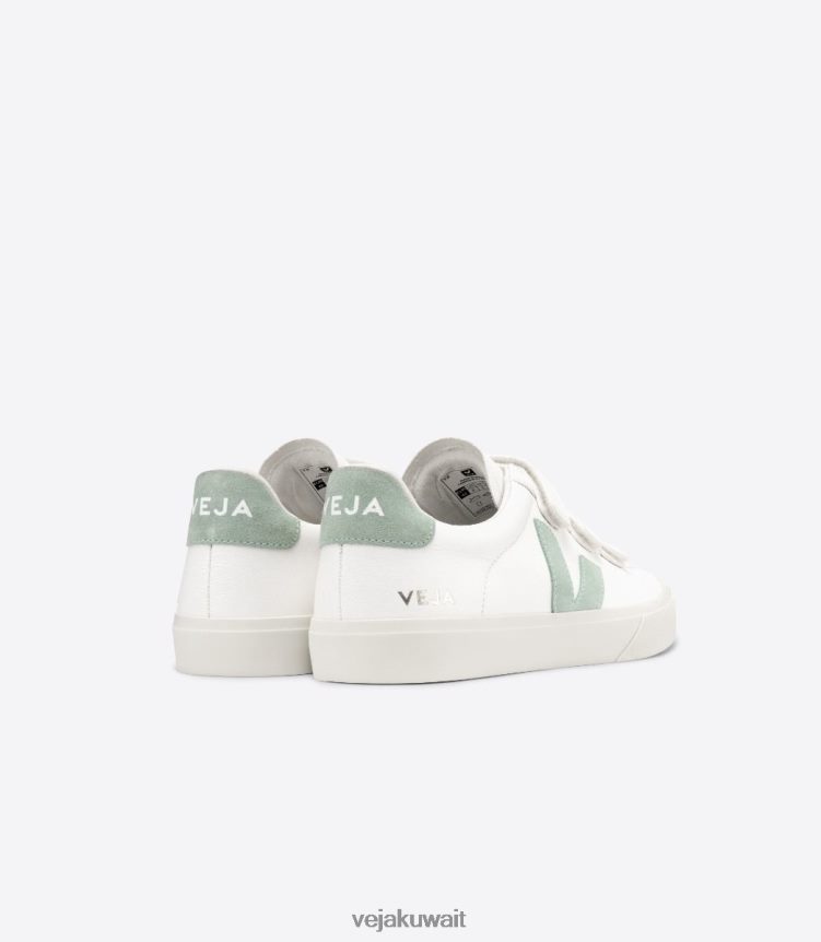 Veja أحذية رجالريسيفي ماتشا جلد أبيض خالٍ من الكروم 24J26Z109