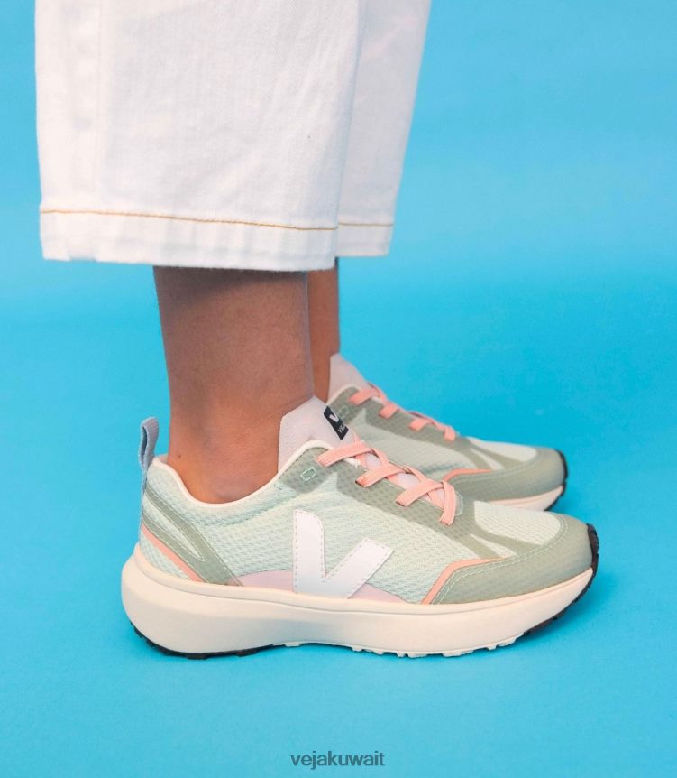 Veja أحذية أطفالأربطة كناري مرنة الفيوميش ماتشا أبيض 24J26Z390