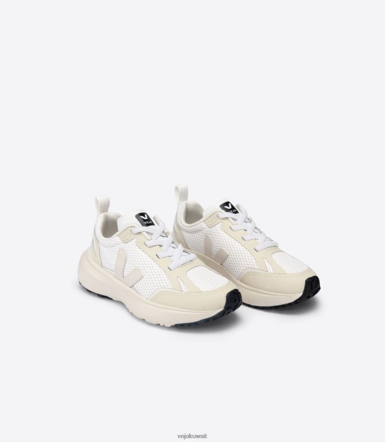 Veja أحذية أطفالكناري أربطة مطاطية الفيوميش بيير أبيض 24J26Z391