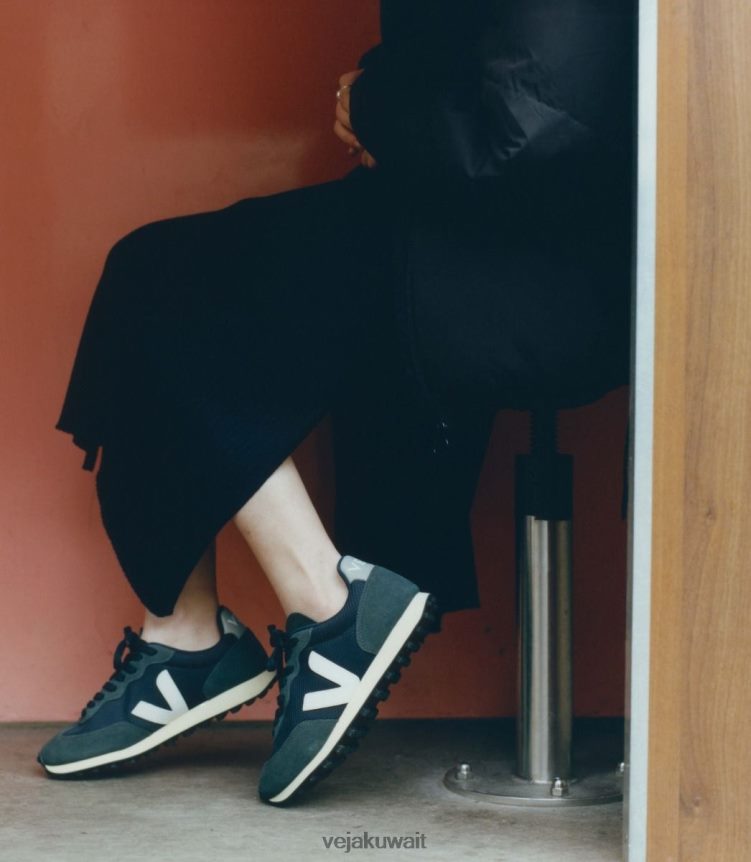 Veja أحذية رجالريو برانكو الفيوميش أسود أبيض أكسفورد رمادي 24J26Z94