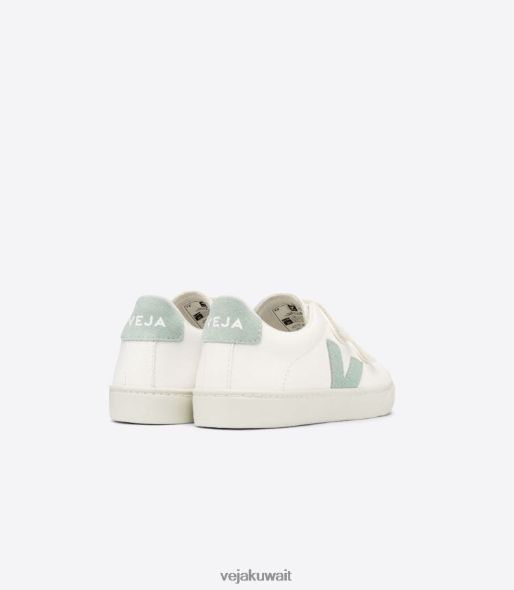 Veja أحذية أطفالإسبلار ماتشا جلد خالي من الكروم باللون الأبيض 24J26Z329