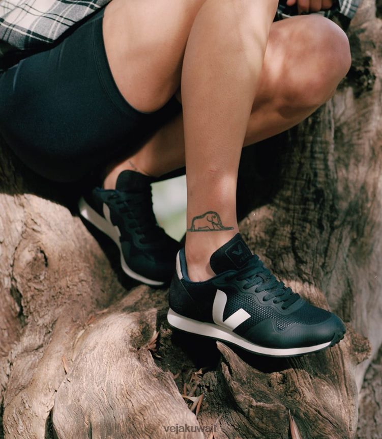 Veja أحذية نحيفSDU RT ب-شبكة أسود أبيض طبيعي 24J26Z266