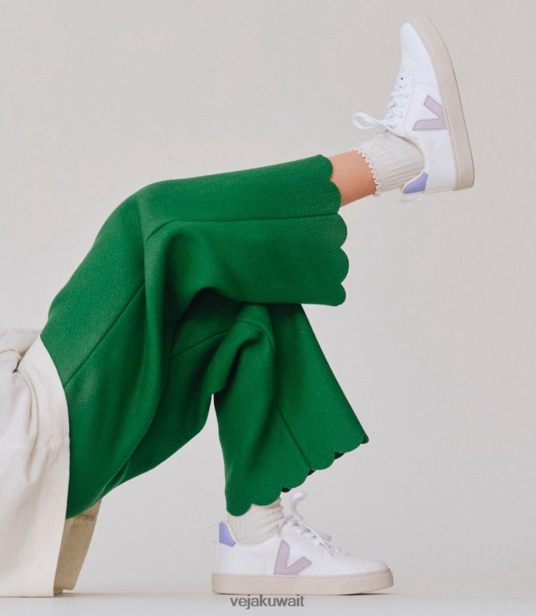 Veja أحذية أطفالV-10 أربطة CWL بيضاء بارم لافاند 24J26Z369