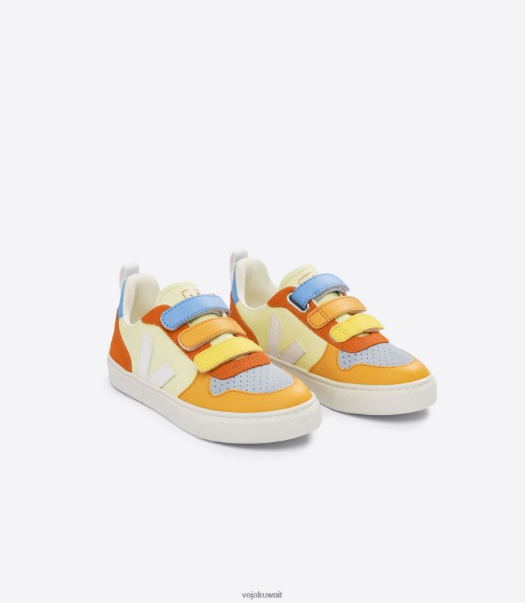 Veja أحذية أطفالv-10 جلد متعدد الكروم خالي من الشمس 24J26Z353