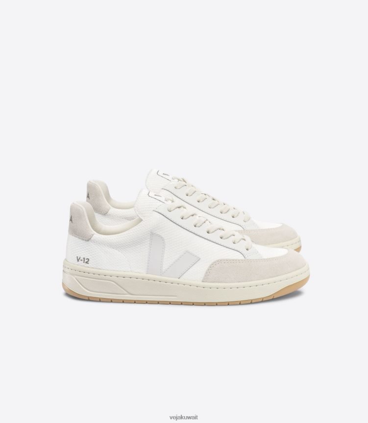 Veja أحذية رجالv-12 ب-شبكة بيضاء طبيعية 24J26Z28